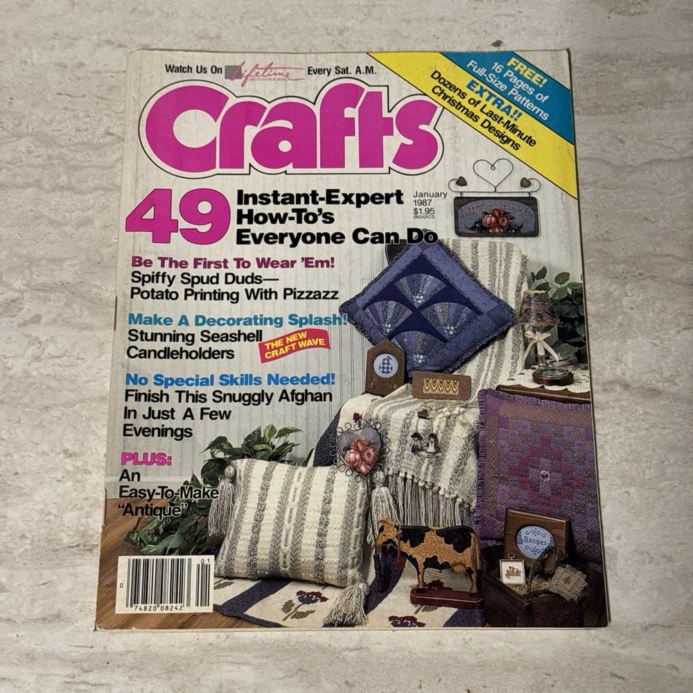 Crafts Magazine Vintage Home Decor & Crafts January 1987